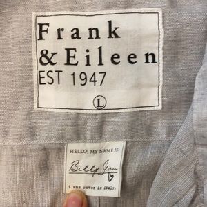 Frank and Eileen. Billy Jean style size large. Short sleeve blouse. Linen